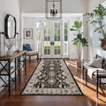 Washable Hallway Runner Rug 4x8 - Non Slip Low Pile Kitchen Runner