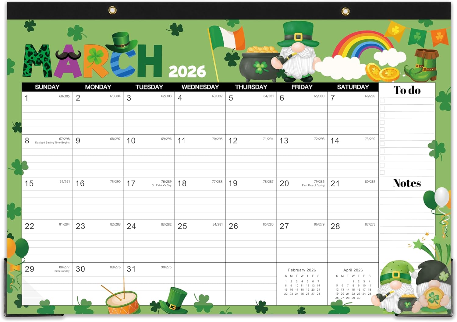 Tullofa 2025-2026 Desk Calendar: 18 Month, 12 Themes