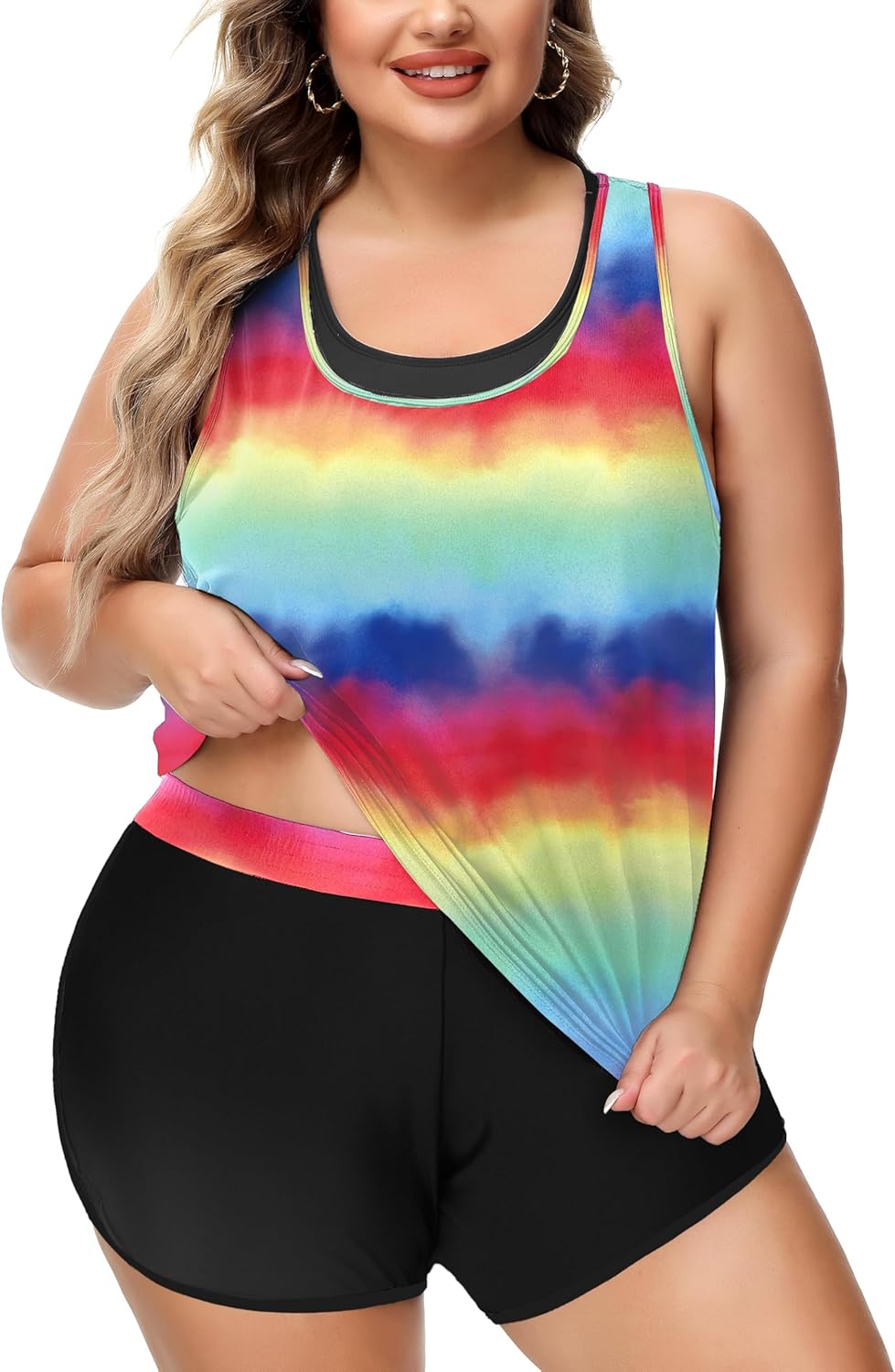 Plus Size 3 Piece Tankini Swimsuits for Women by NIeyook