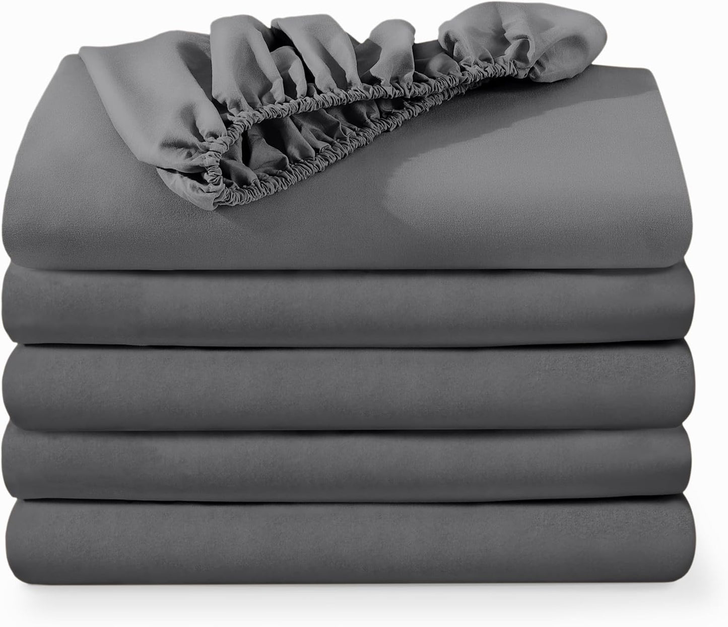Ultra-Soft King Fitted Sheets - 5-Pack Premium Microfiber