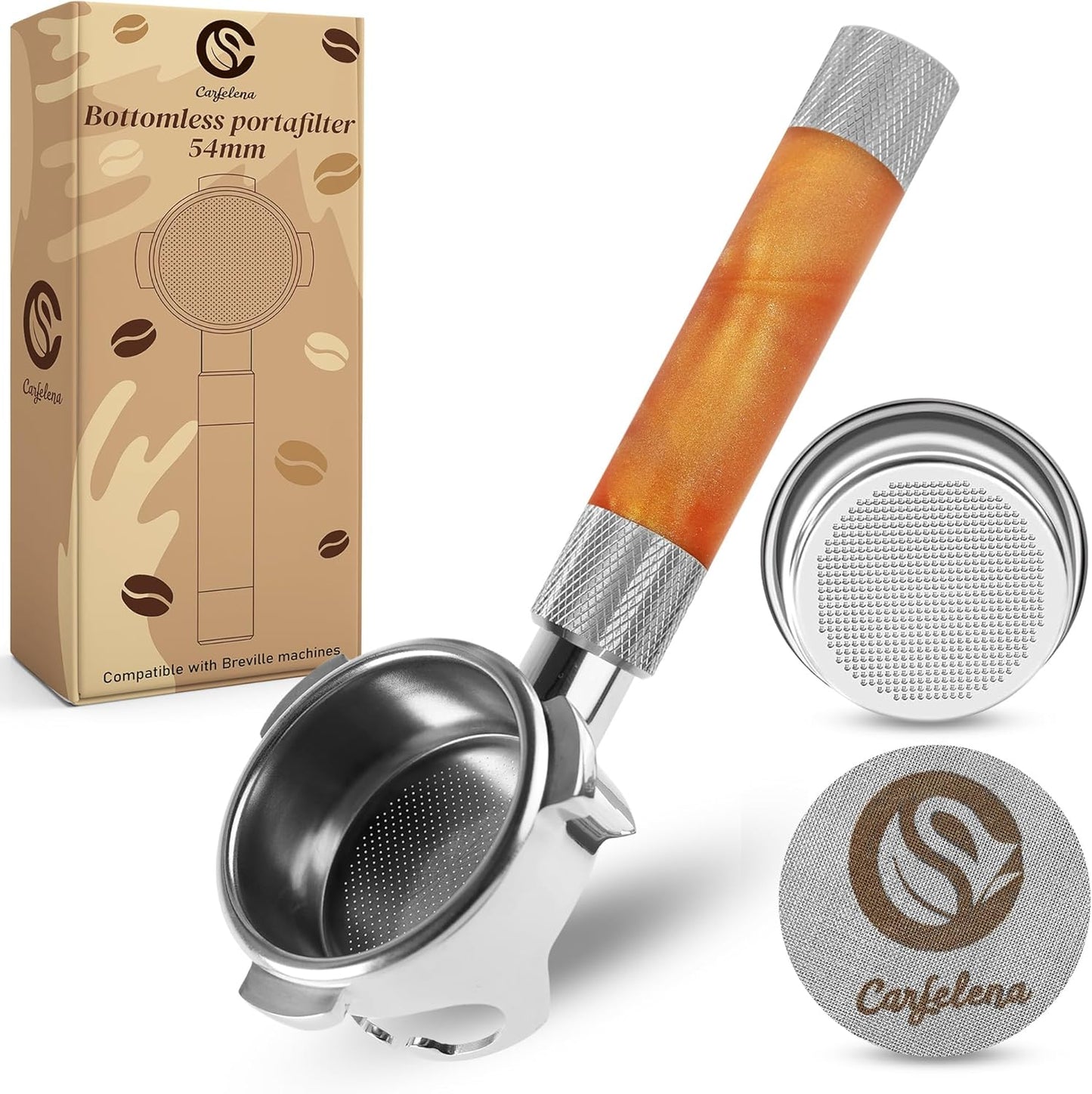 54mm Bottomless Portafilter for Breville Machines - Barista Essential
