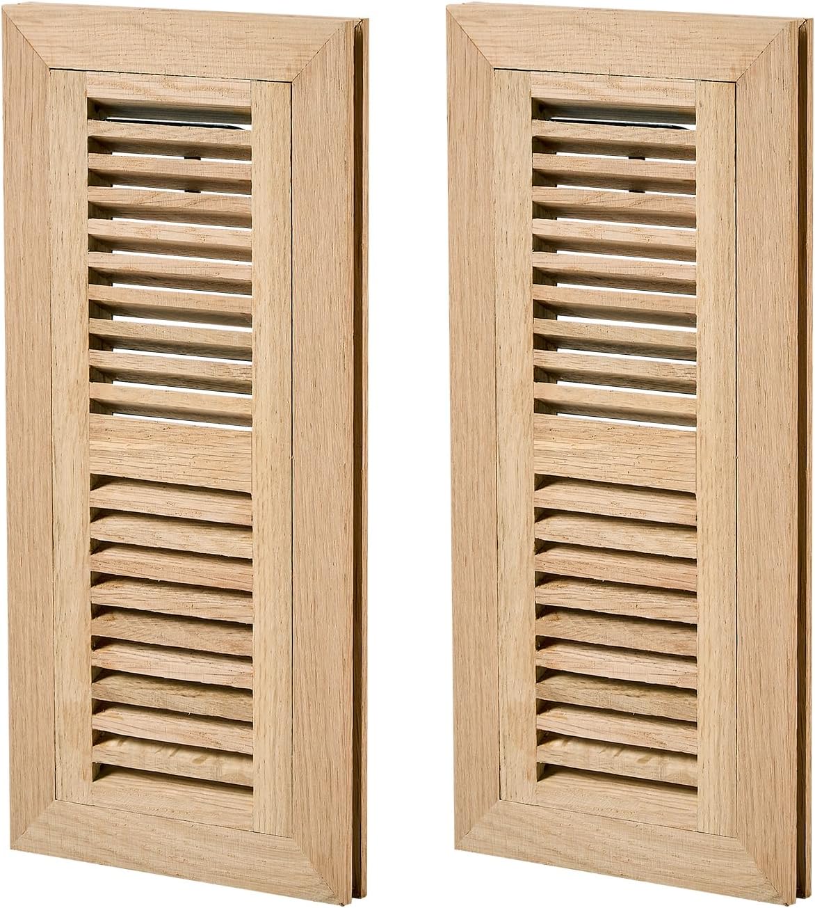 Homewell White Oak Wood Floor Register with Damper, 4x12 Inch
