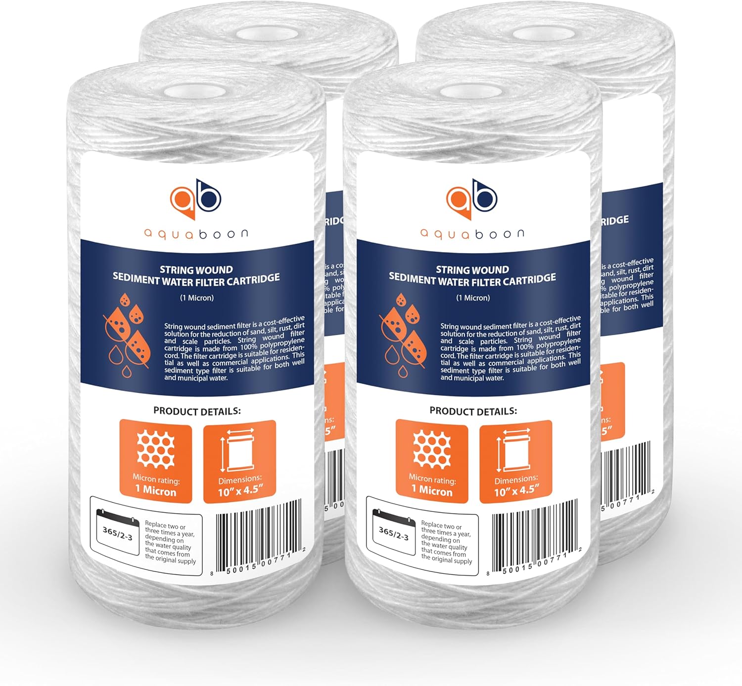 Aquaboon 1 Micron String Wound Water Filter for Whole House