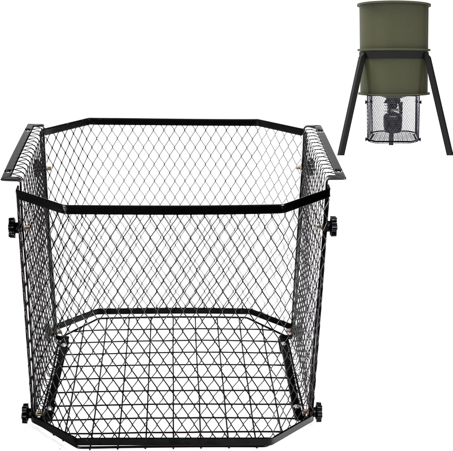 Moonoom Deer Feeder Varmint Guard - Durable Octagon Cage Design