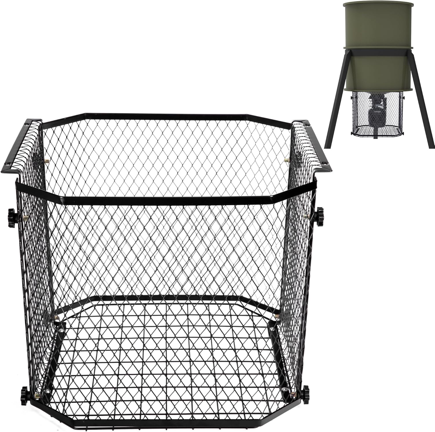Moonoom Deer Feeder Varmint Guard - Durable Octagon Cage Design