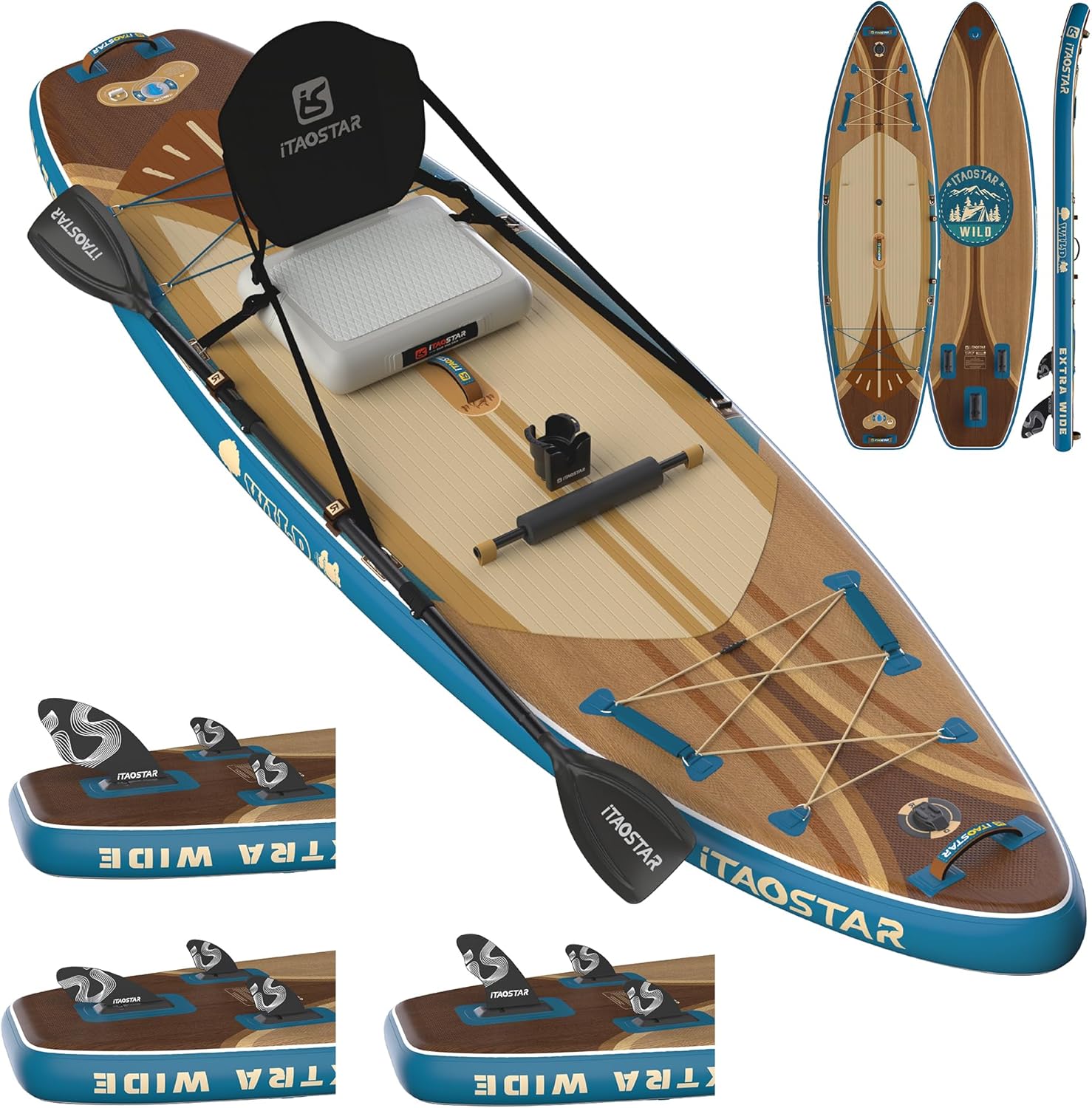Wild Inflatable Paddle Board with Seat for All Skill Levels