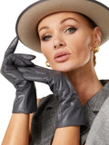 VIKIDEER Long Genuine Leather Gloves for Women - Touchscreen Warmth