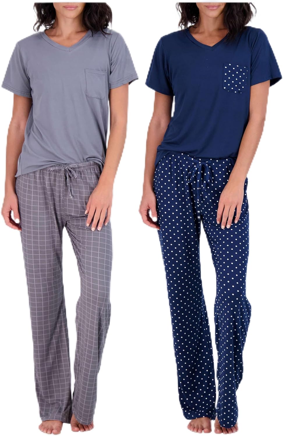 Comfortable Women's Pajama Set: Short Sleeve & Long Sleeve Options