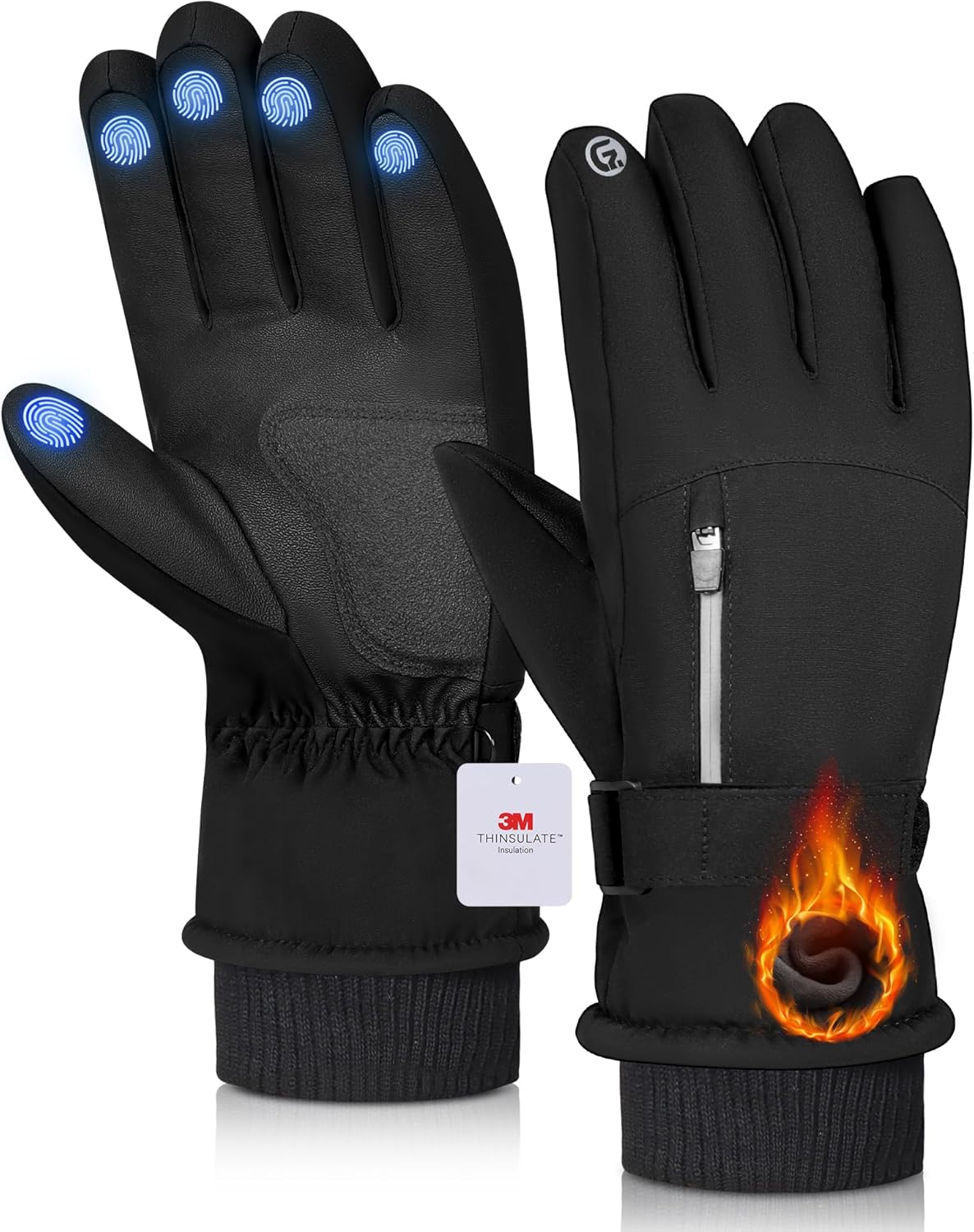 3M Thinsulate Waterproof Ski Gloves -10F