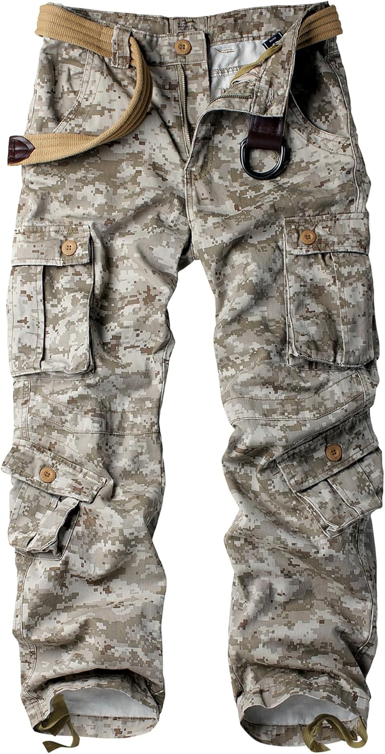 AKARMY Men's Casual Cargo Pants for Comfort and Durability