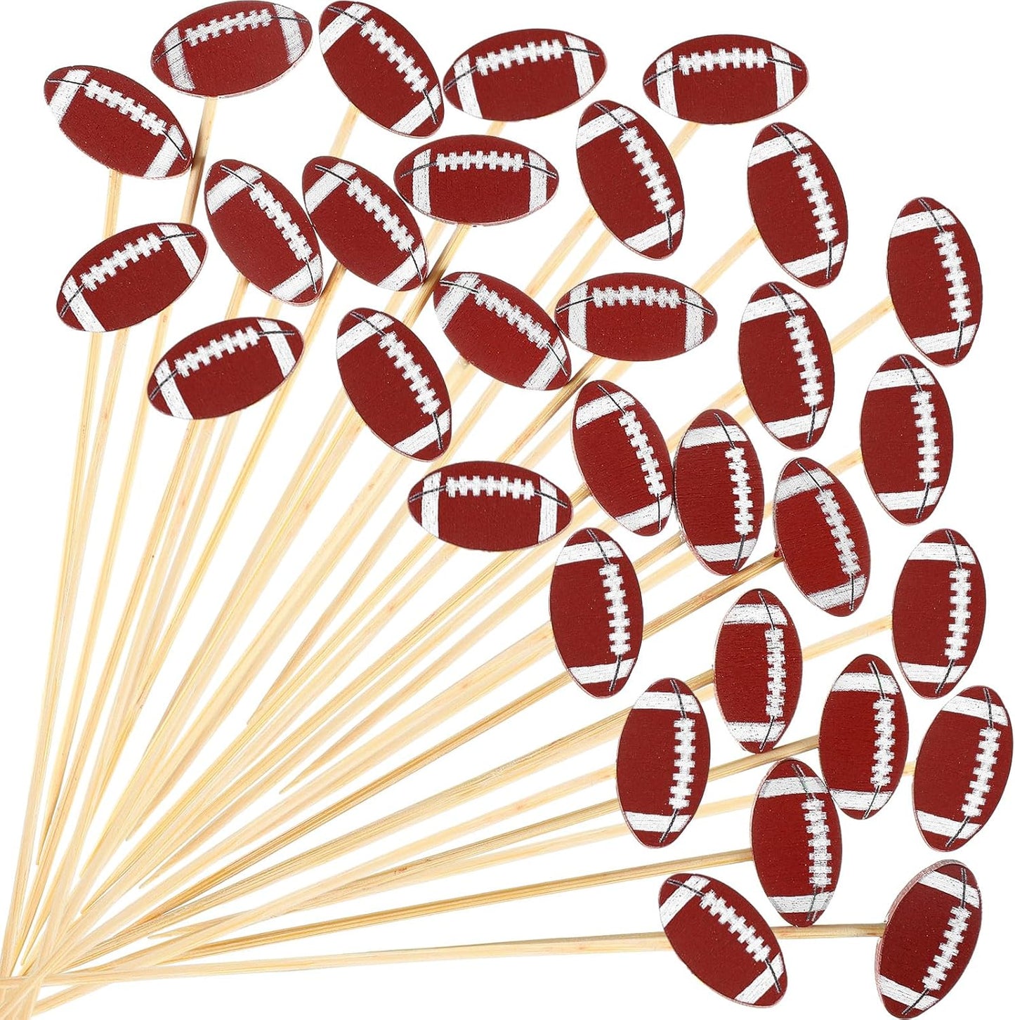 Football Bamboo Appetizer Picks Set