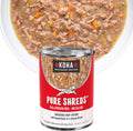 KOHA Pure Shreds Beef Entree for Dogs, 12.5oz Cans (Pack of 12) - Low