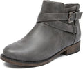 Ataiwee Women's Ankle Boots Classic Side Zip - Comfortable Low Heel