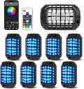 8 Pods 36 LEDs RGB Rock Lights Compatible with 12V Vehicles - Bright