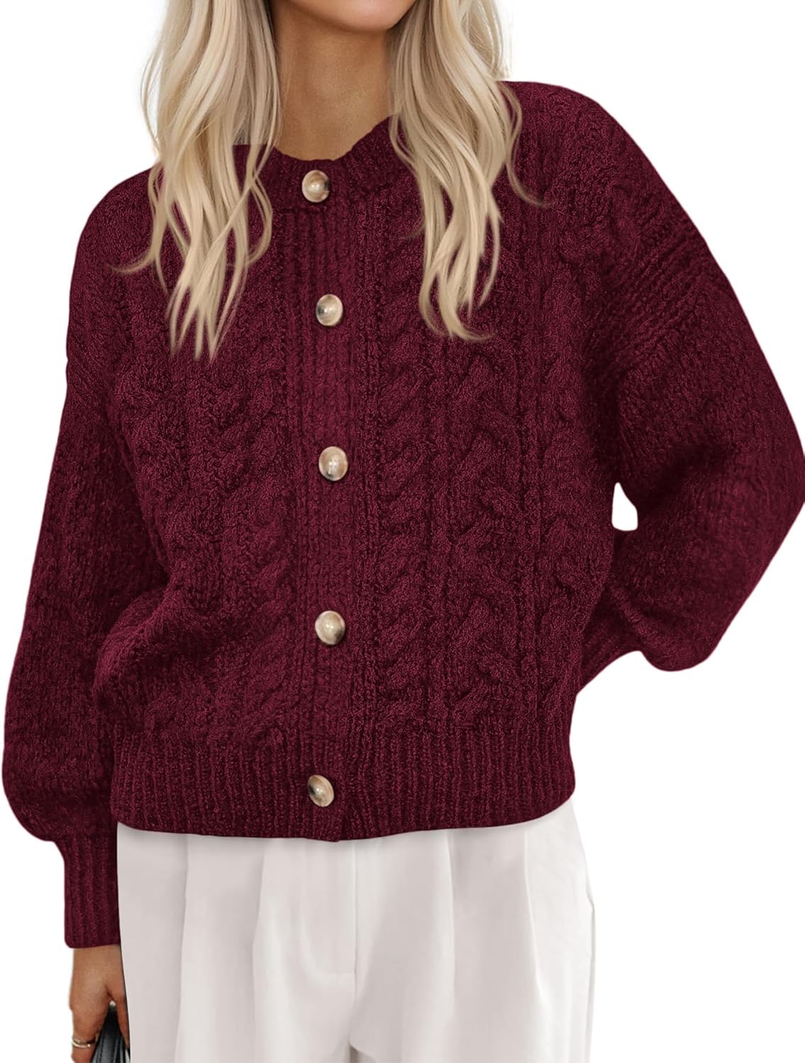 BTFBM Chunky Cardigan Sweaters for Women Fall Fashion 2025