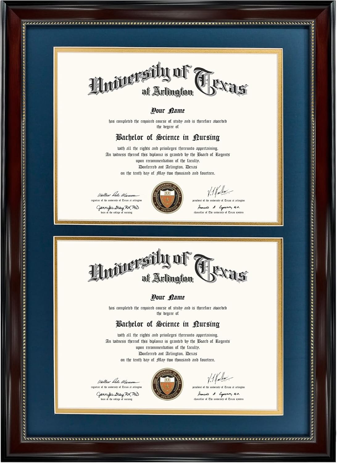 GraduationMall 14x20 Double Diploma Frame for Certificates