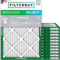 24x25x1 MERV 8 Air Filter 12-Pack - Dust & Allergy Defense