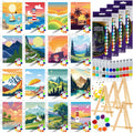 Pre Drawn Canvas Painting Kit 16-Pack 7.9 x 9.8 in - Party Favor Set