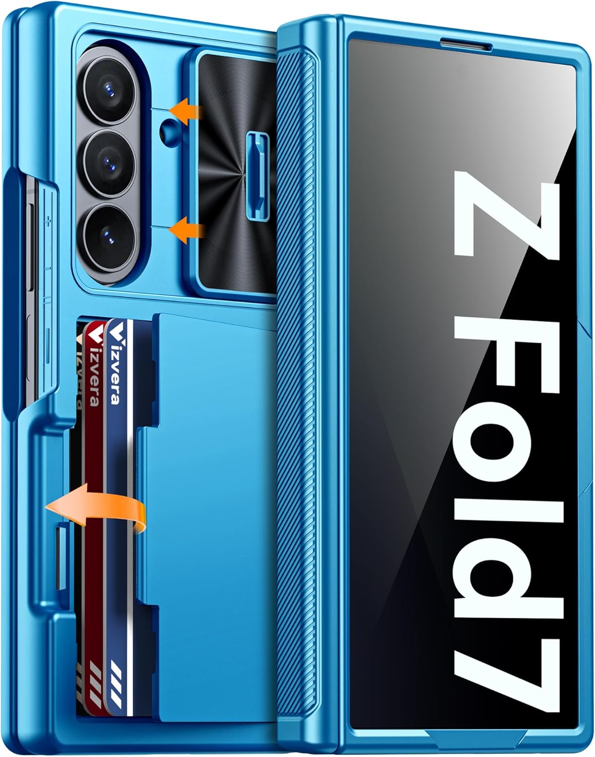 Vizvera Galaxy Z Fold 7 Case Wallet with RFID Protection