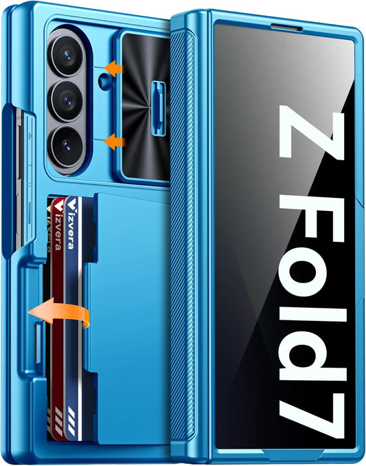 Vizvera Galaxy Z Fold 7 Case Wallet with RFID Protection