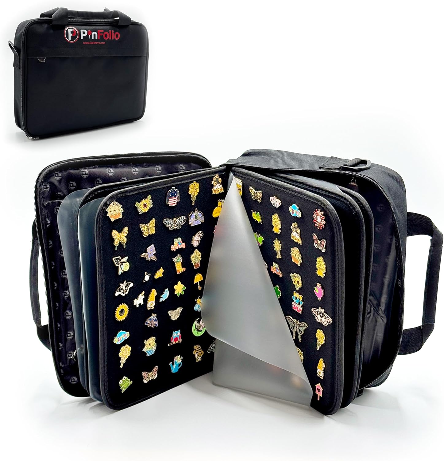 PinFolio Pro Pin Display Bag for 1-Inch Enamel Pins Storage
