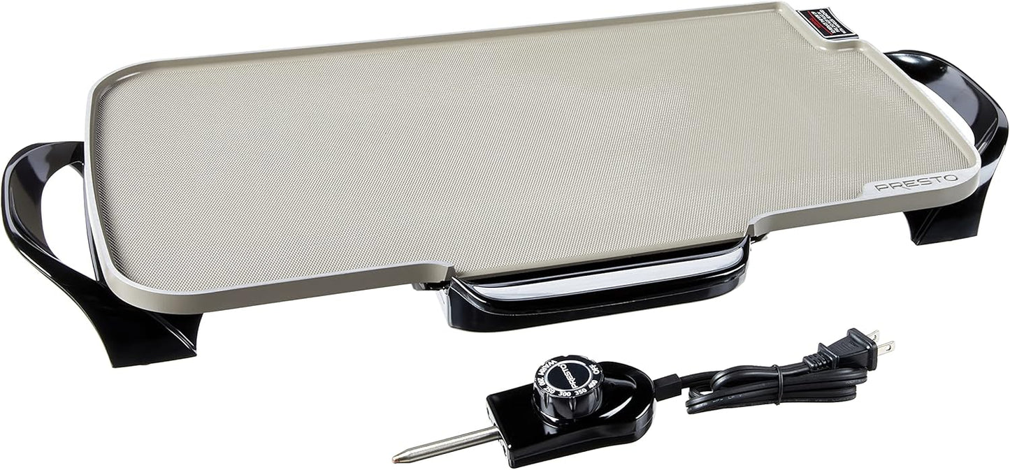 Presto 07062 Electric Griddle with Removable Handles for Easy Use