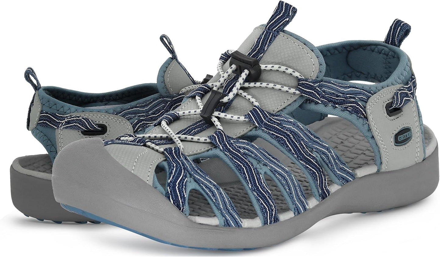 GRITION Hiking Sandals for Women: Comfortable Closed Toe Design
