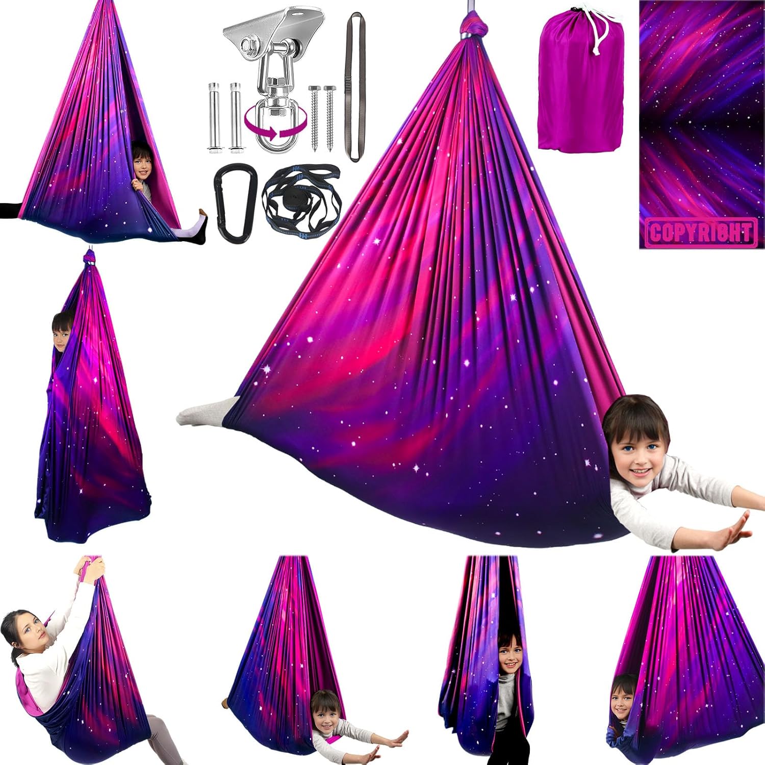 Double Layer Sensory Swing for Kids & Adults Holds 300lbs