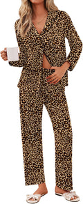 Ekouaer Pajamas for Women Set - Soft Button-Down Long Sleeve PJs