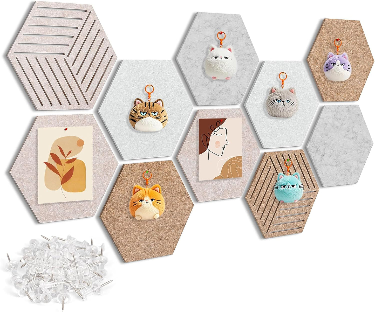 Hexagon Cork Bulletin Board Tiles for Creative Office Decor