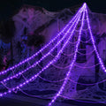 Halloween Spider Web Lights 290 LED Giant 23 ft Spiderweb - Purple