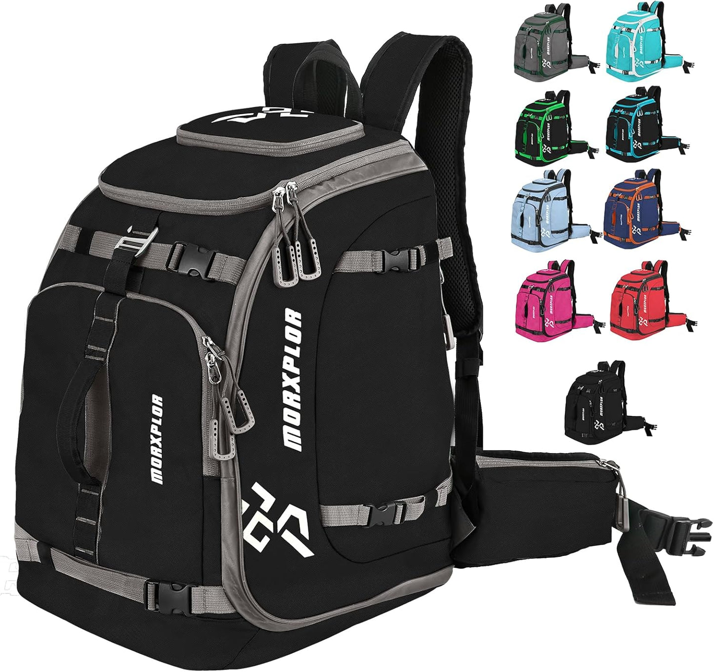 Ski Boot Bag - 65L Padded Waterproof Travel Backpack for Gear