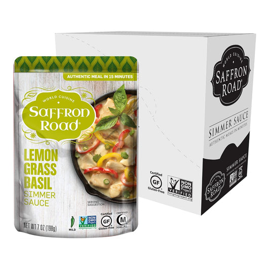 Saffron Road Lemongrass Basil Simmer Sauce for Quick Meals
