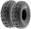 Pair of 2 SunF A007 20x7-8 ATV UTV Tires - All-Terrain V-Tread