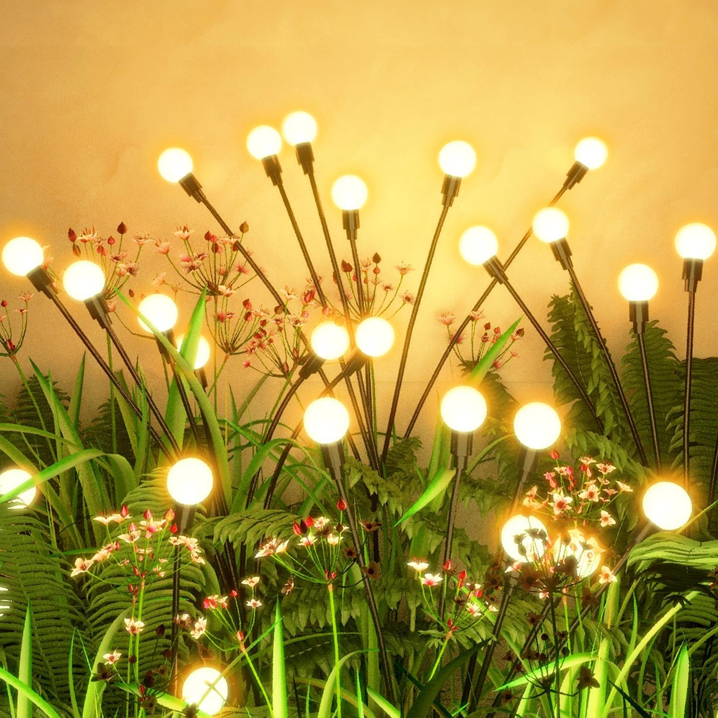 Flumy Solar Lights Outdoor Waterproof 8 Pack for Garden Decor