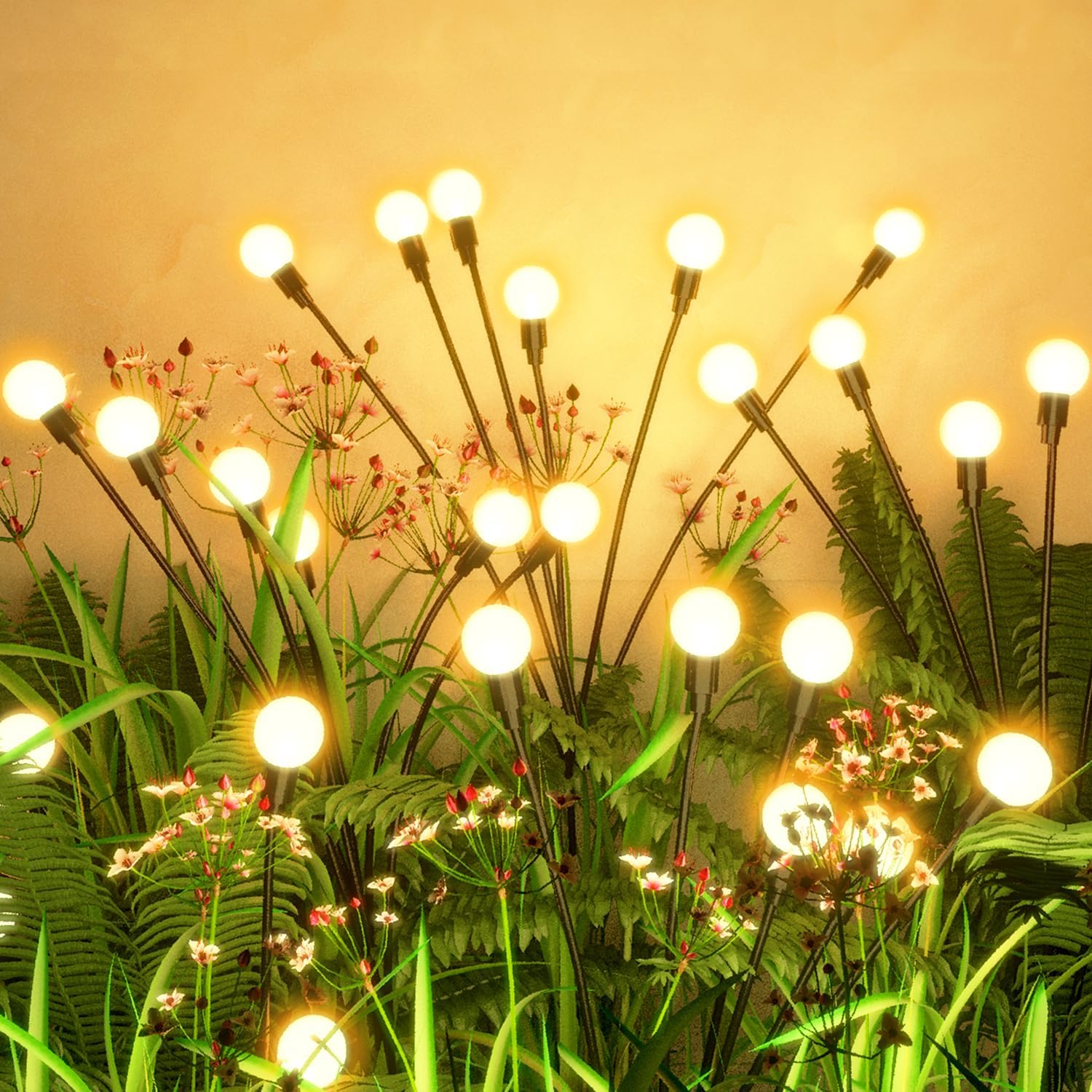 Flumy Solar Lights Outdoor Waterproof 8 Pack for Garden Decor