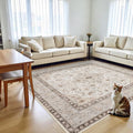 8x8 Area Rug Square Living Room Washable Low Pile Rug - Soft