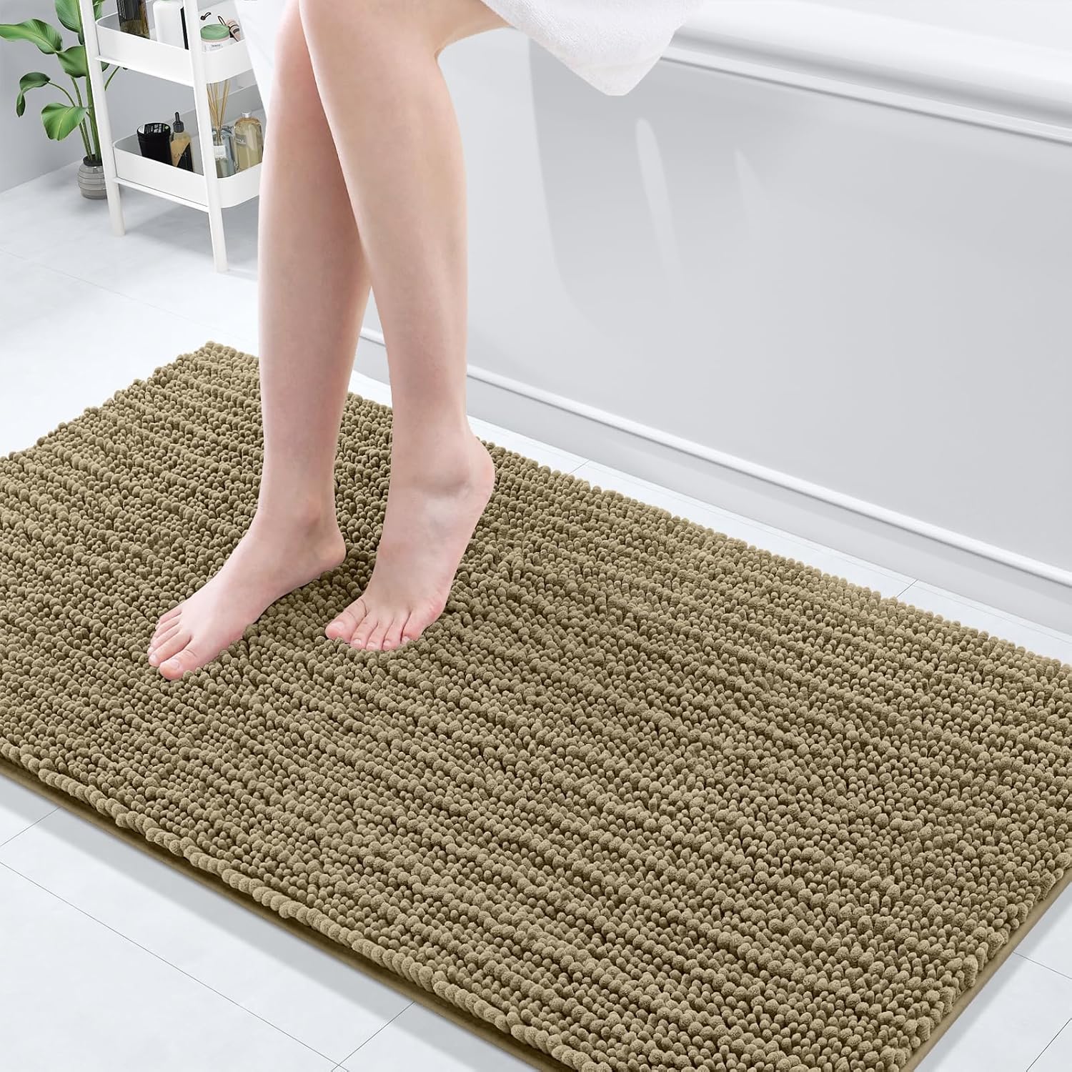 Arotive Luxury Chenille Bathroom Rug Mat for Comfort and Style