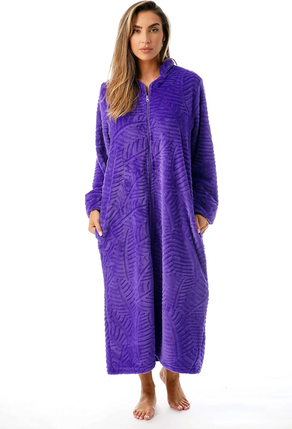 Just Love Plush Zipper Lounger Robe for Ultimate Comfort