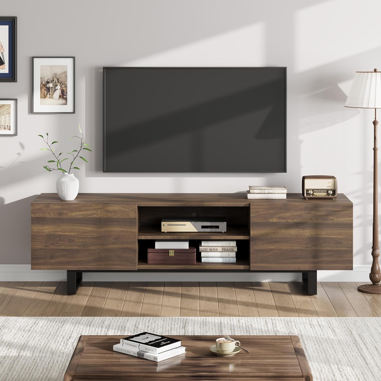80 Industrial TV Stand with Storage & Style