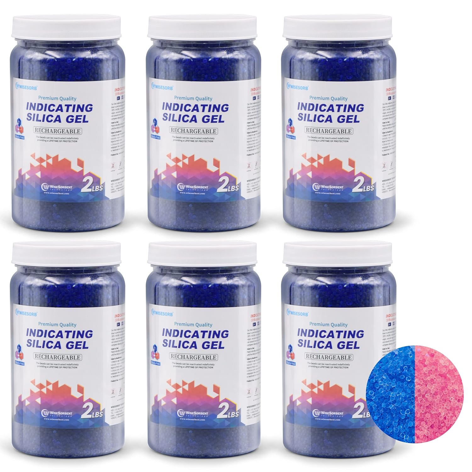 Indicating Silica Gel Beads for Effective Moisture Control