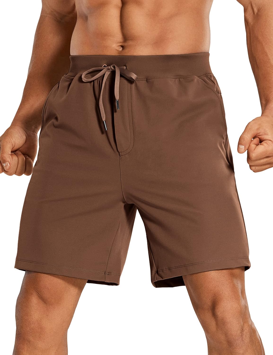 CRZ YOGA Men's Four-Way Stretch Workout Shorts for Athletes