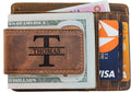 Personalized RFID Leather Money Clip Wallet with ID Window - Slim