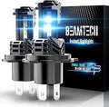 BEAMTECH H4 LED Headlight Bulb 12000LM 60W Fanless - Bright Xenon