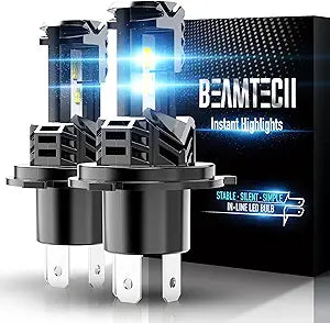 BEAMTECH H4 LED Headlight Bulb - 12000LM 60W Fanless Replacement
