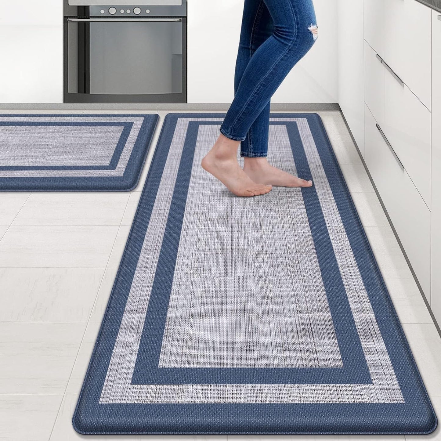 Mattitude Kitchen Mats Set of 2 Cushioned Non-Skid Rugs