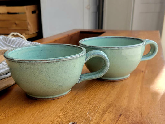 Farmhouse Style Soup Bowls with Handles by The Mud Place