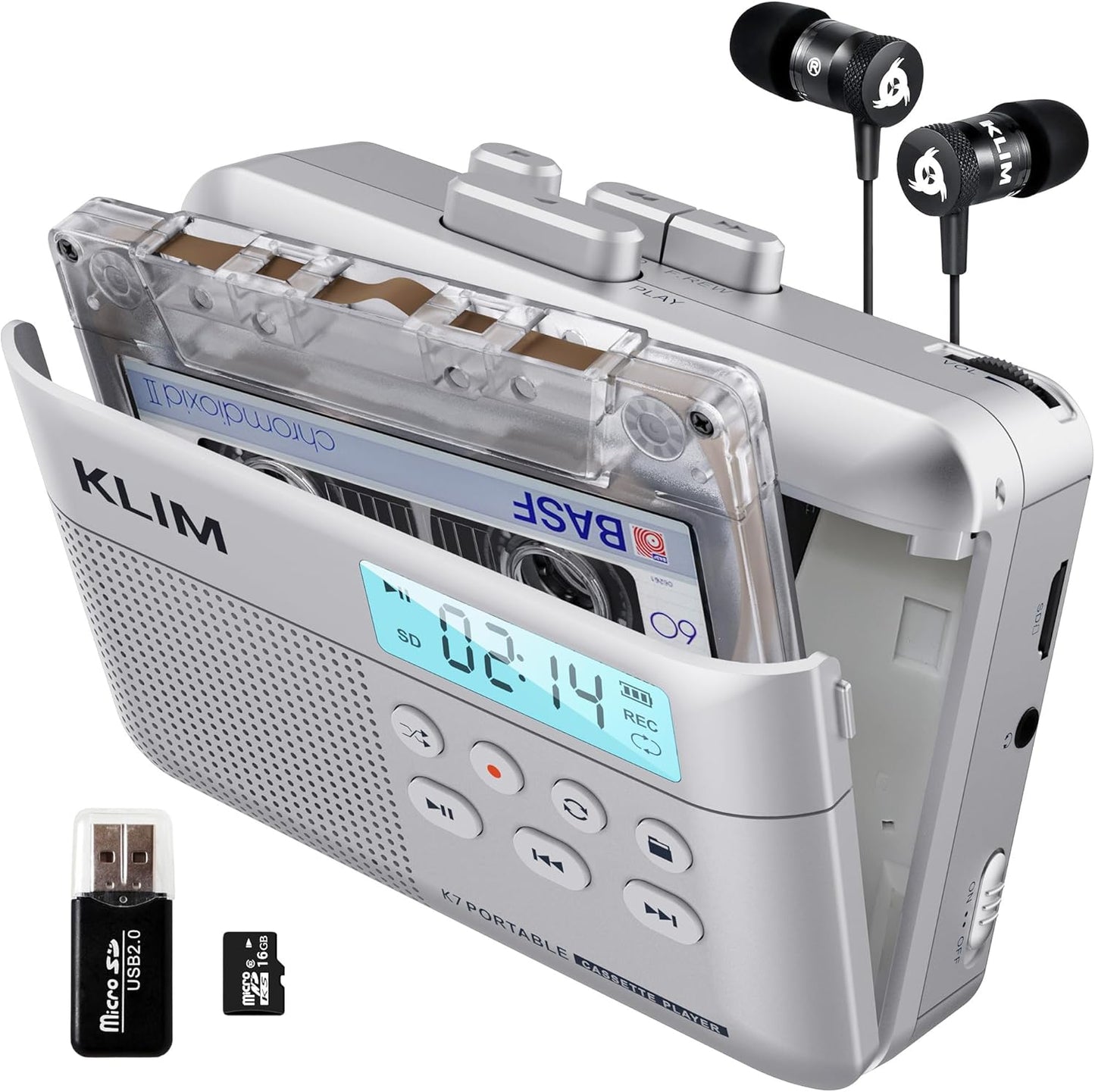 KLIM K7 Cassette Tape Player - Convert Tapes to MP3 Easily