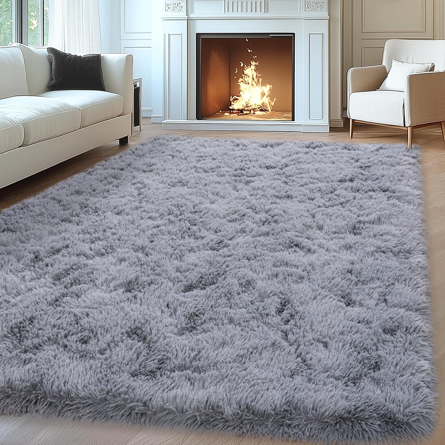 8x10 Area Rugs for Living Room, Soft Fluffy Bedroom Carpet