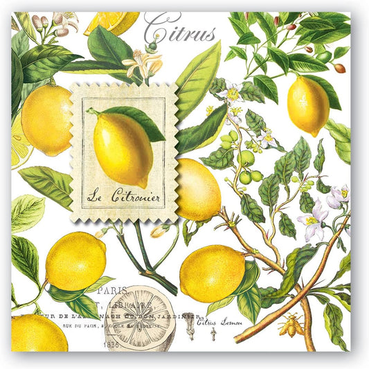 Michel Design Lemon Basil Cocktail Napkins